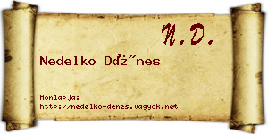 Nedelko Dénes névjegykártya